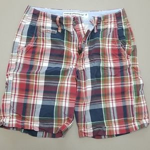 American Eagle Classic Length plaid shorts